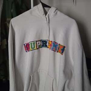 Supreme Beaded Hooded Sweatshirt White SS23